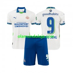Camisola PSV Eindhoven DE JONG 9 Criança Equipamento Terceiro 2024-2025 Manga Curta